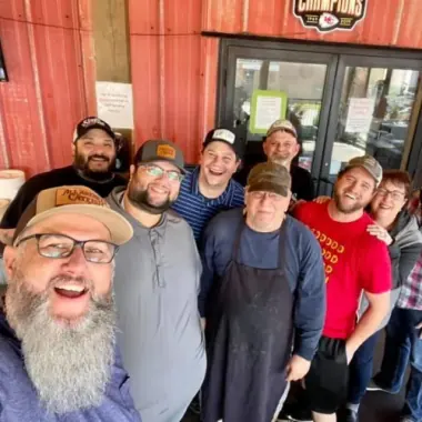 The Slap's BBQ crew outside the restaurant