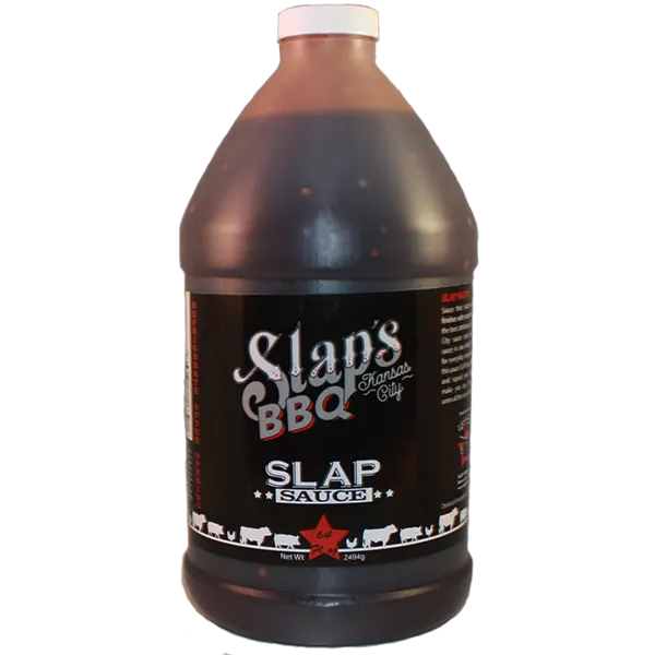 64 oz jug of Slap's BBQ sauce