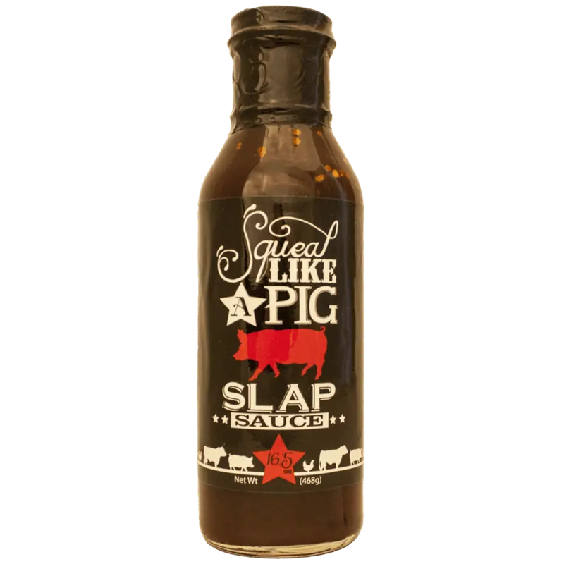 Bottle of Slap's BBQ sauce